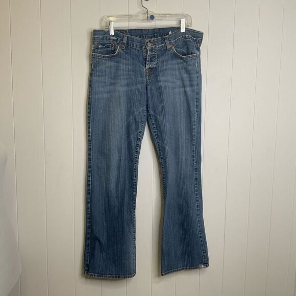 Vintage Lucky Brand Women's 14/32 Dungarees Dream Jeans Cuffed Distressed Hem - Picture 1 of 13